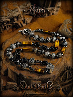Obsidian Tiger Eye Beaded Necklace 3