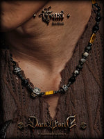 Obsidian Tiger Eye Beaded Necklace 5