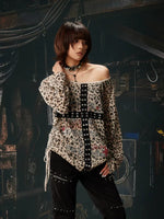 Off-Shoulder Punk Graphic Loose Fit T-Shirt 2