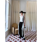 One-Shoulder Minimalist Fitted Vest With Ribbon 3