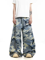 Oversized Camo Wide-Leg Cargo Pants 1