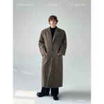 Oversized Checkered Wool Long Coat 1