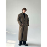 Oversized Checkered Wool Long Coat 2