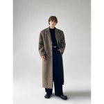 Oversized Checkered Wool Long Coat 4