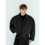 Oversized Cotton Padded Curved Hem Jacket 1