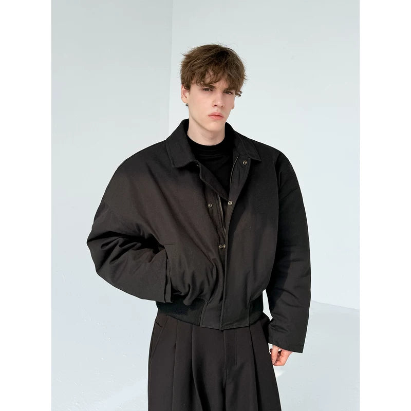 Oversized Cotton Padded Curved Hem Jacket 2