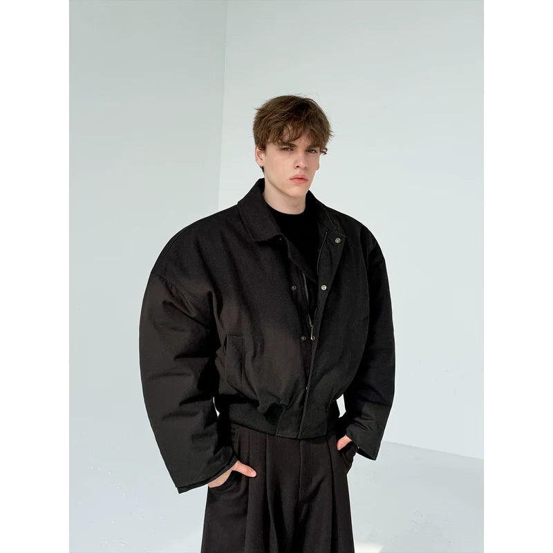 Oversized Cotton Padded Curved Hem Jacket 5