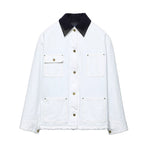 Oversized Denim Canvas Workwear Jacket 1