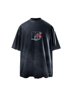 Oversized Distressed Graphic Print T-Shirt 1