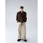 Oversized Double-Breasted Wool Jacket with Belt 2