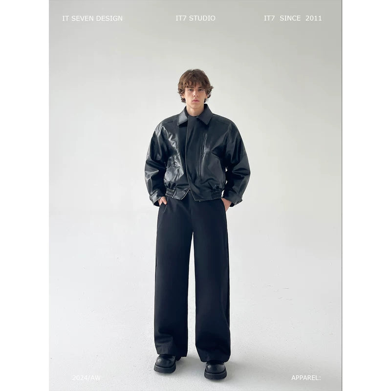 Oversized Faux Leather 3D Cut Jacket 1
