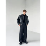 Oversized Faux Leather 3D Cut Jacket 3