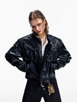 ,5251494326259,5251494326260,5251494326261, Oversized Faux Leather Motorcycle Jacket