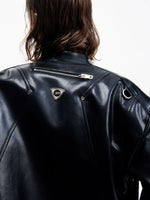 Oversized Faux Leather Motorcycle Jacket 3