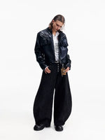 Oversized Faux Leather Motorcycle Jacket 5