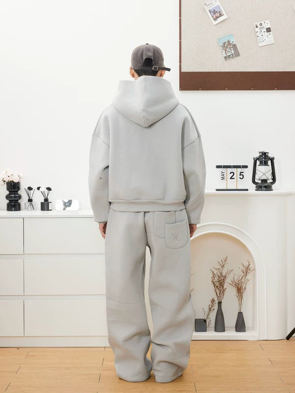 Oversized Fleece Hoodie and Sweatpants Set 3