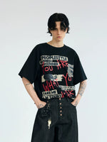 Oversized Graphic Graffiti Print T-Shirt 1