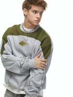 Oversized Heavyweight Embroidered Crew Neck Sweatshirt 5