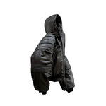 Oversized Hooded Astronaut Leather Bomber Jacket 2