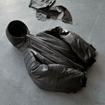 Oversized Hooded Astronaut Leather Bomber Jacket 4