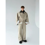 Oversized Jacket with Contrast Collar and Cuffs 3