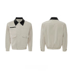 5909206333533,5909206333534,5909206333535,5909206333536, Oversized Lapel Zip-Up Workwear Jacket