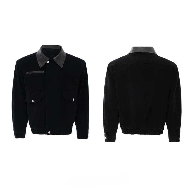 5909206333537,5909206333538,5909206333539,5909206333540, Oversized Lapel Zip-Up Workwear Jacket