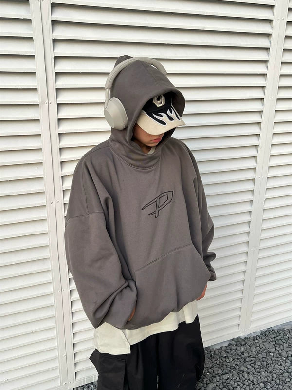 Oversized Letter Print Hooded Sweatshirt 4