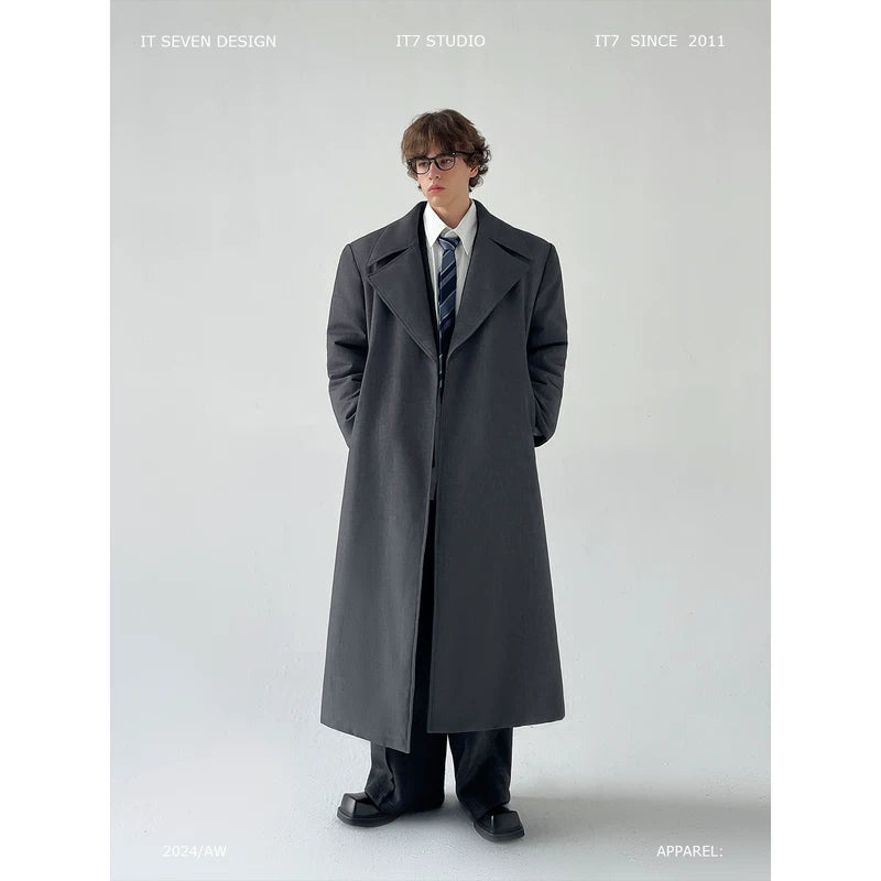 Oversized Long Trench Coat with Cotton Lining 1