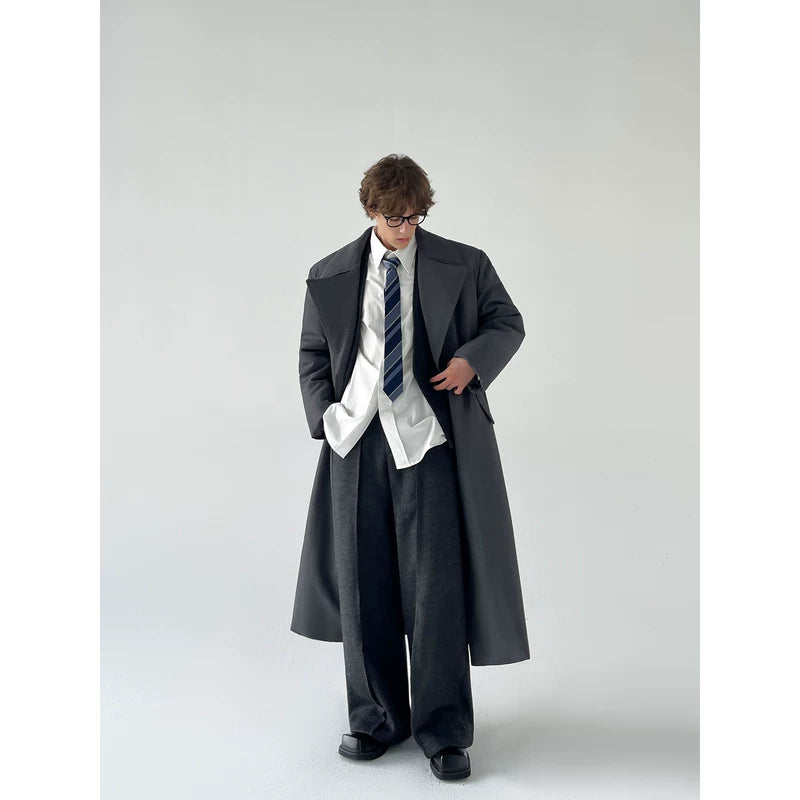 Oversized Long Trench Coat with Cotton Lining 5