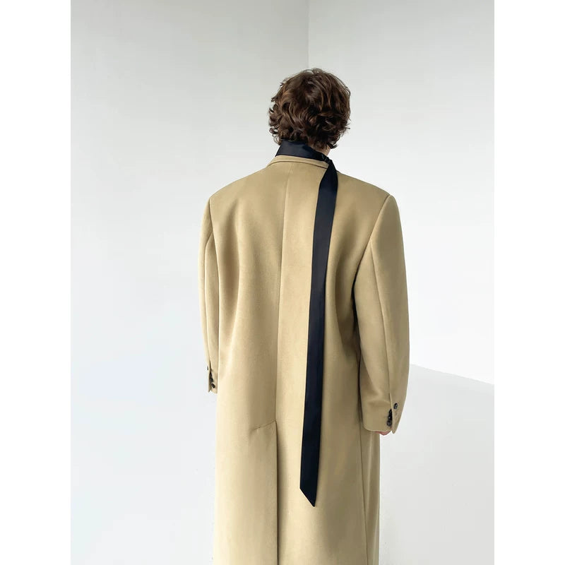 Oversized Long Wool Coat with Large Pockets 2
