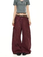 Oversized Multi-Pocket Wide-Leg Cargo Pants 2