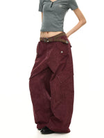 Oversized Multi-Pocket Wide-Leg Cargo Pants 4