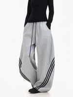 Oversized Three-Stripe Wide-Leg Sweatpants 3
