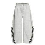 6129002671862,6129002671863,6129002671864,6129002671865, Oversized Three-Stripe Wide-Leg Sweatpants