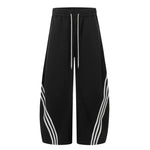 6129002671870,6129002671871,6129002671872,6129002671873, Oversized Three-Stripe Wide-Leg Sweatpants