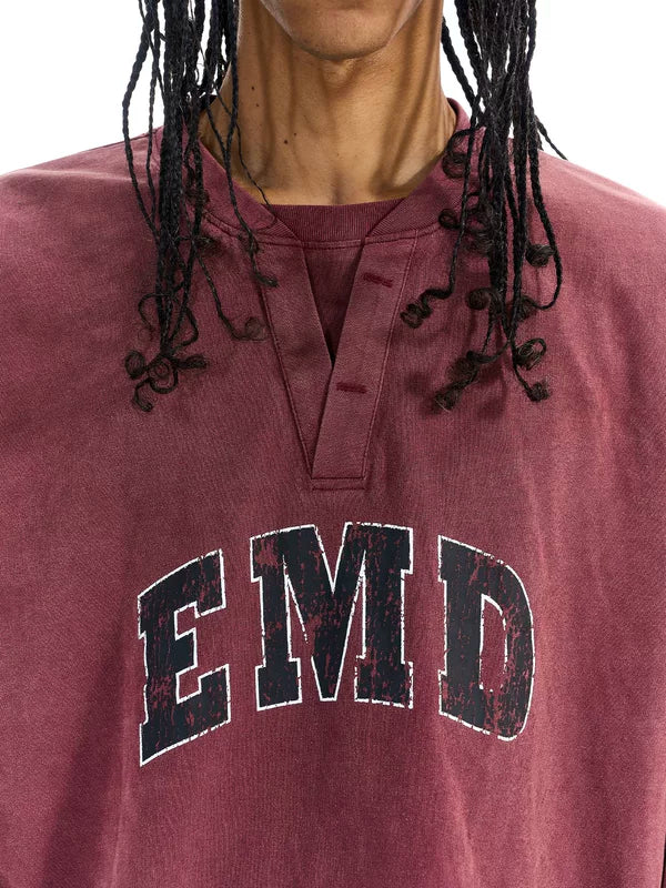 Oversized Washed Long Sleeve Printed T-Shirt 5