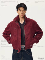 Oversized Washed Stand-Up Collar Work Jacket 4