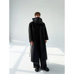 Oversized Wool Coat with Detachable Scarf 3