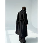 Oversized Wool Coat with Detachable Scarf 5