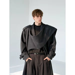 Oversized Wool Trench Coat with Scarf Collar 3