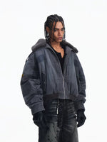 Padded Bomber Jacket with Sherpa Collar 2