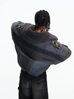 Padded Bomber Jacket with Sherpa Collar 4