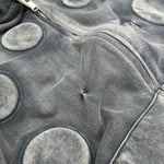 Padded Faded Zip Hoodie with Circular Detail 5