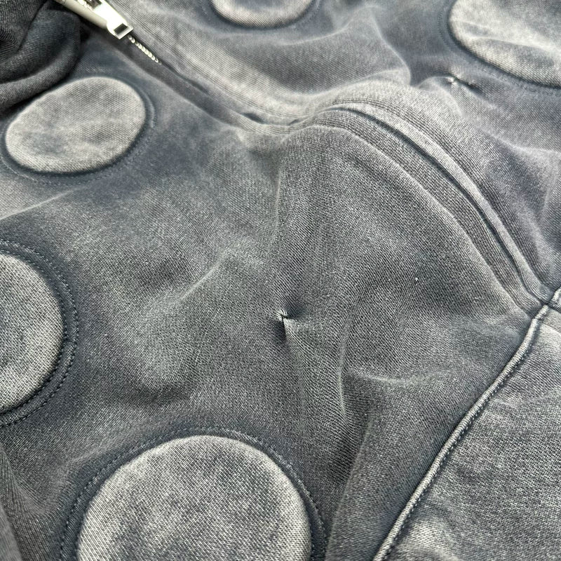 Padded Faded Zip Hoodie with Circular Detail 5