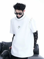 Padded Shoulder Graphic T-Shirt 2