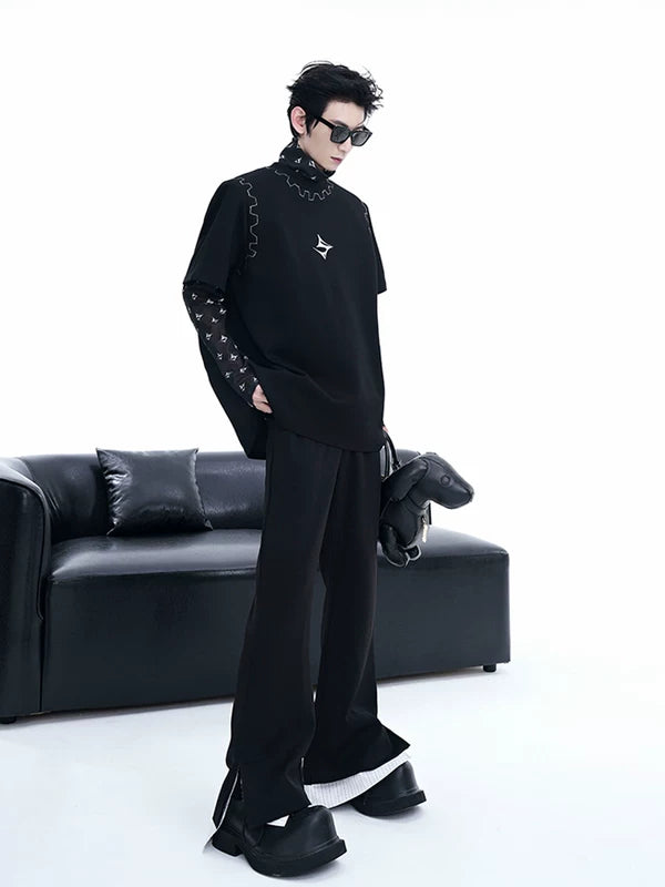 Padded Shoulder Graphic T-Shirt 3
