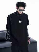 Padded Shoulder Graphic T-Shirt 4