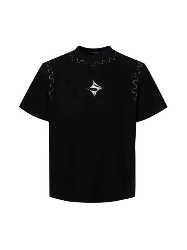 Padded Shoulder Graphic T-Shirt 5