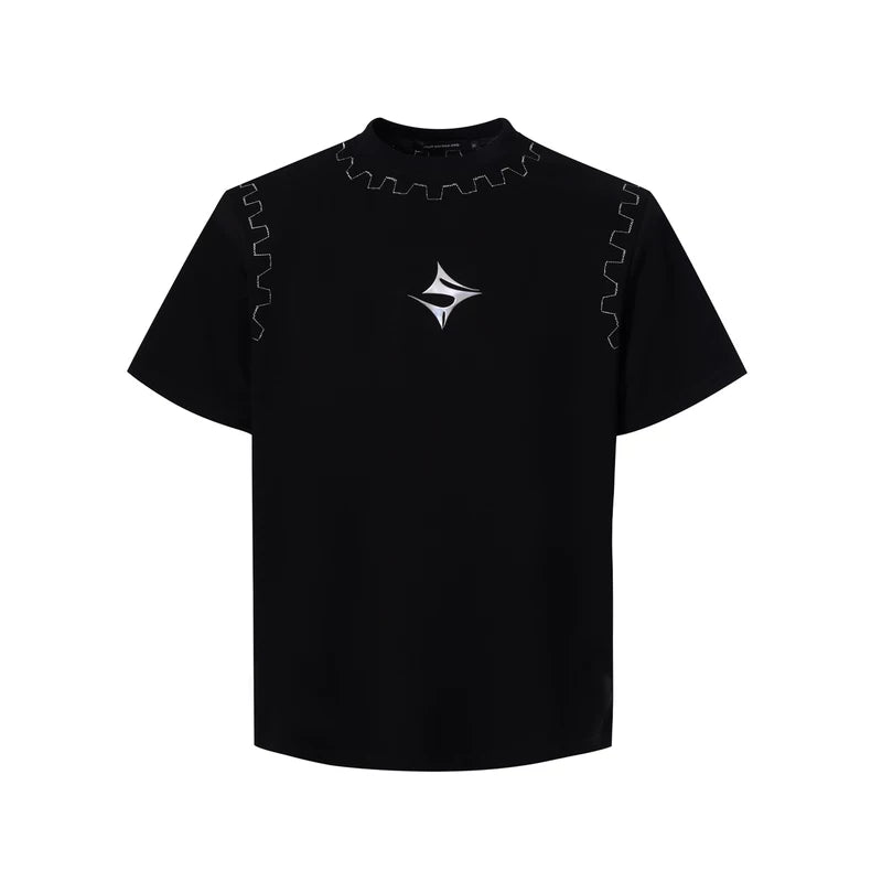 5337702856009,5337702856010,5337702856011,5337702856012, Padded Shoulder Graphic T-Shirt